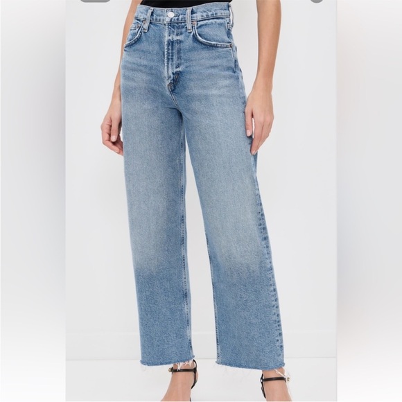 Agolde Ren High Rise Crop Wide-Leg jeans - Picture 9 of 10